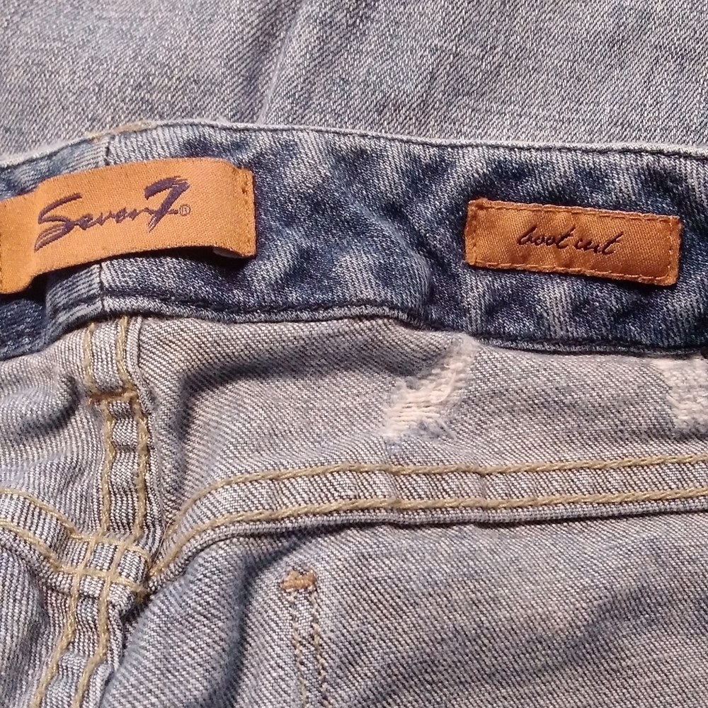 2/$15 Seven7 Boot Cut Distressed Jeans - Picture 7 of 8